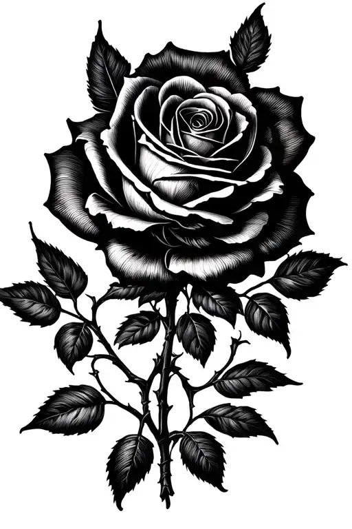 916 With A Rose Intertwined Within Its Branches