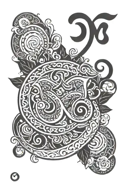 Om Symbol Along With A Name Called Nici