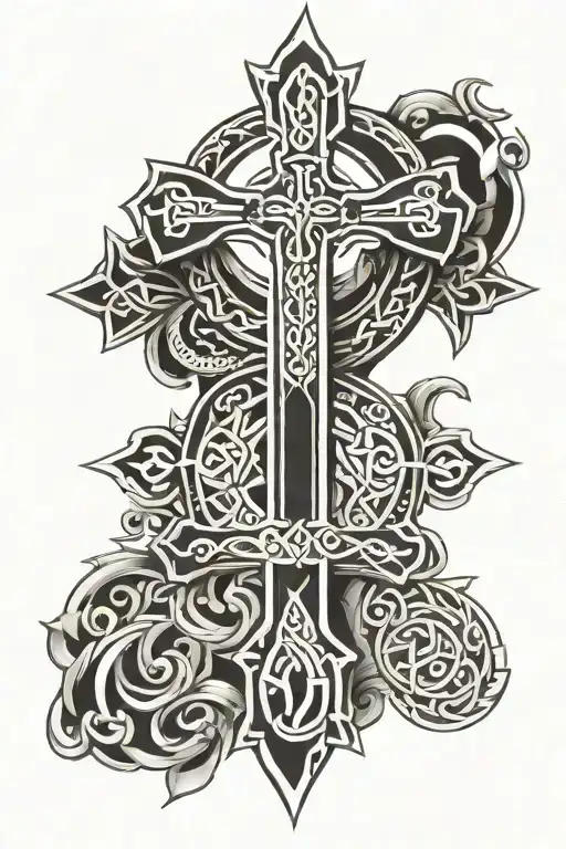 Celtic Cross With Initials Mr