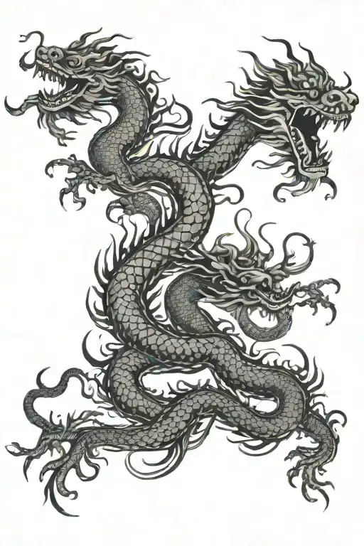Jin Jang And Chinese Dragon