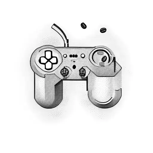 A Video Game Controller With Coffee Beans And Books As Buttons