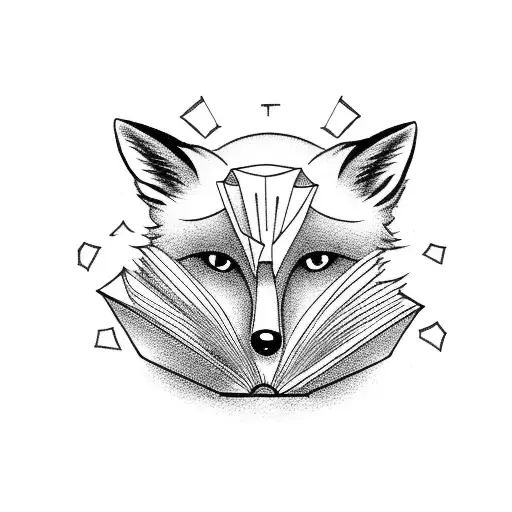 A Fox Reading A Book