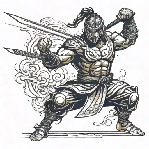 Martial Art Warrior Standing