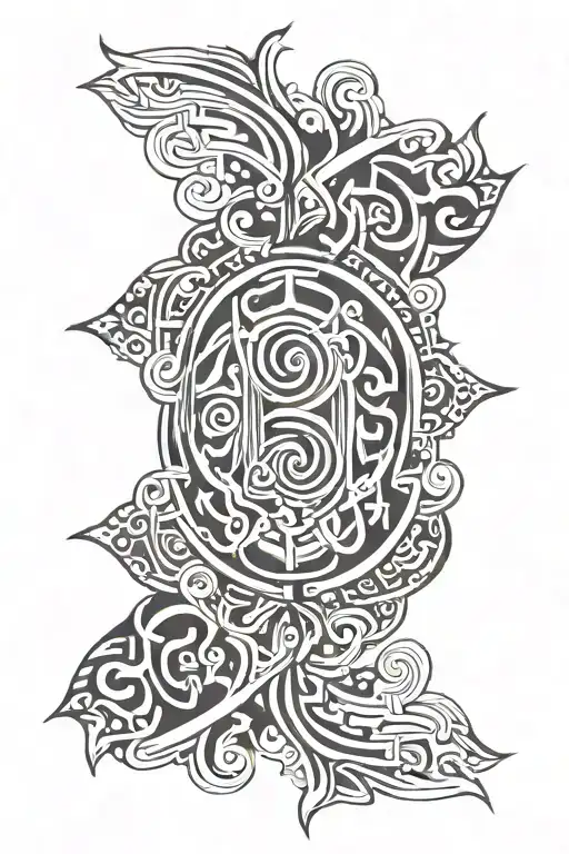 Tribal With Empty Space In Middle