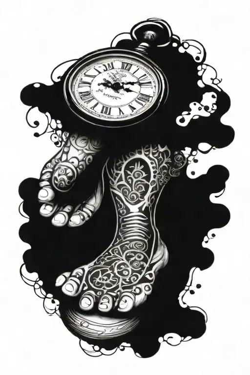 Baby Foot And Pocket Watch