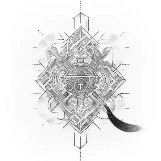 Abstract Representation Of The Connection Between Paddle And Technology