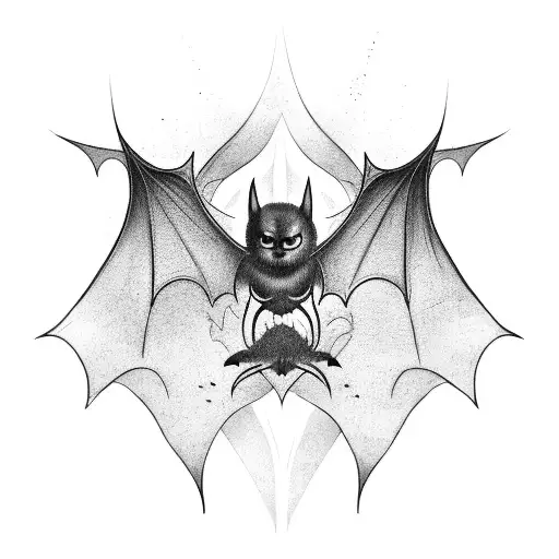 Bat Gothic Wings Open
