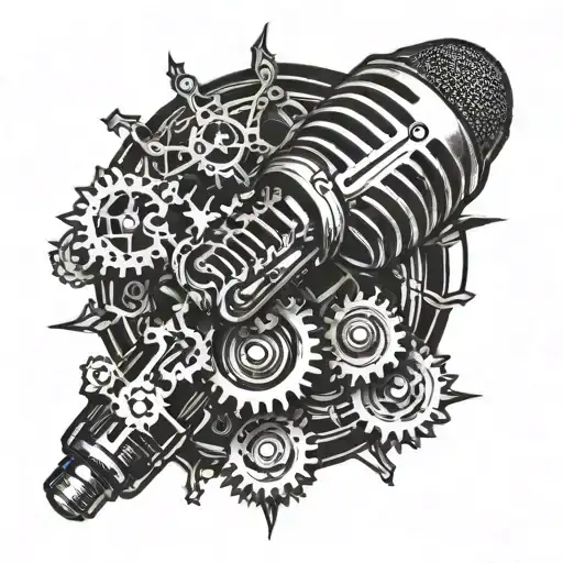 New Microphone Bild With Gears Made