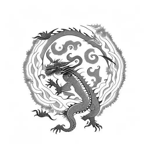 Dragon With Dandelions