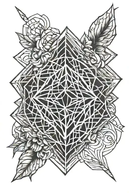 Diamond Outline Looking 3D