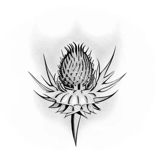 Thistle In Black And Withe