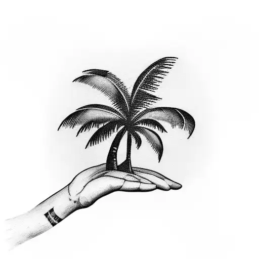 Palm Tree With Piano Keys