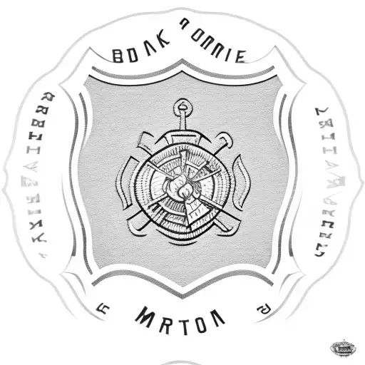 Firefighter Emblem With A Marathon Runner Silhouette Incorporated