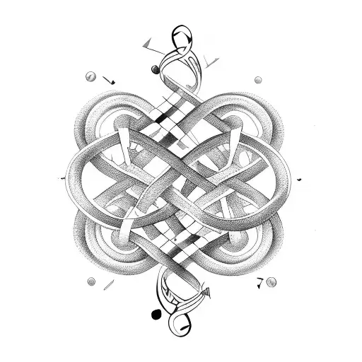 Music Notes Intertwined With Dna Strands