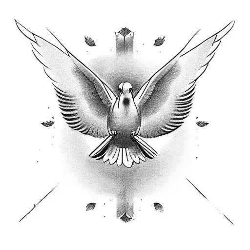 Multiple Dove Around Shoulder To Chest