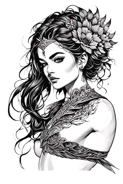 Feminine Determination Persistence Pride Warrior Black