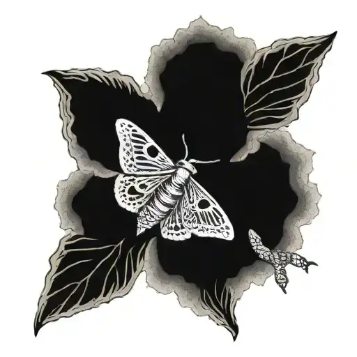 Death Moth With Skulls