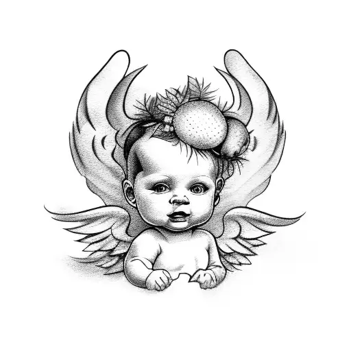 Baby Angel Playing With Baby