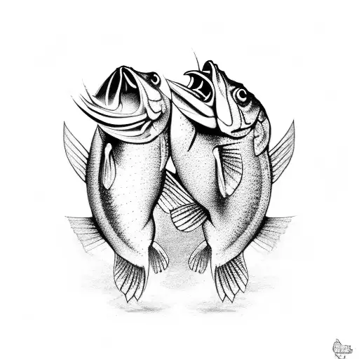 Cardinal Largemouth Bass Branches Water