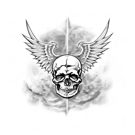 Skull With Wings And The Avenged Sevenfold Logo