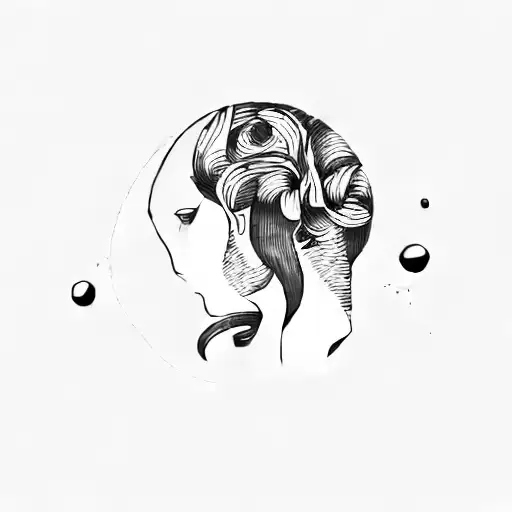 A Woman's Head In Water