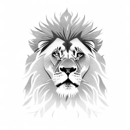 A Lion Standing Proudly On A Rocky Cliff Overlooking The Ocean