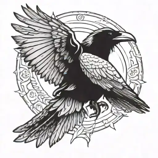 Raven With Wings