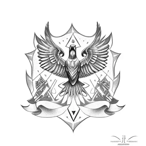 Bird Of Prey In Badge