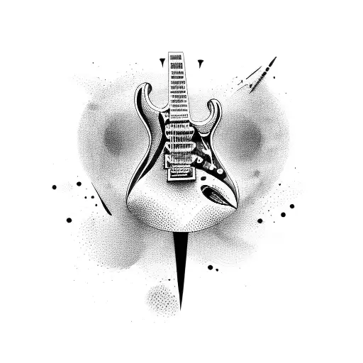 An Electric Guitar Transforming Into A Vibrant Music Note