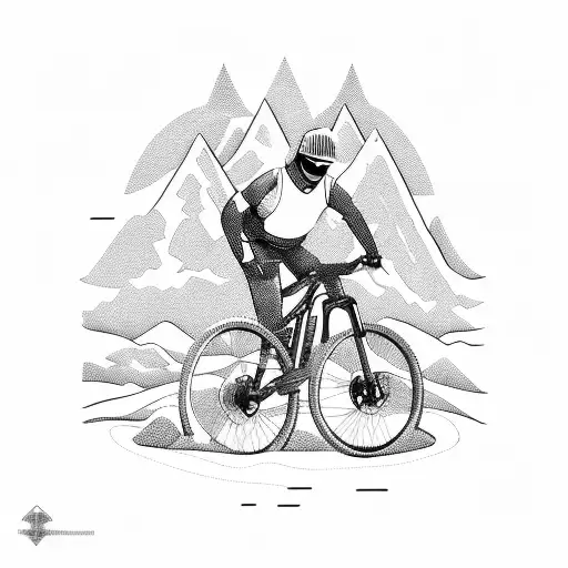 Mountain Biker In The Mountains