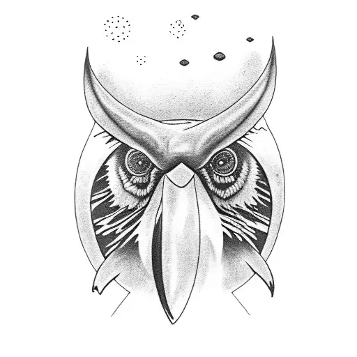 Raven On Breech And Moon