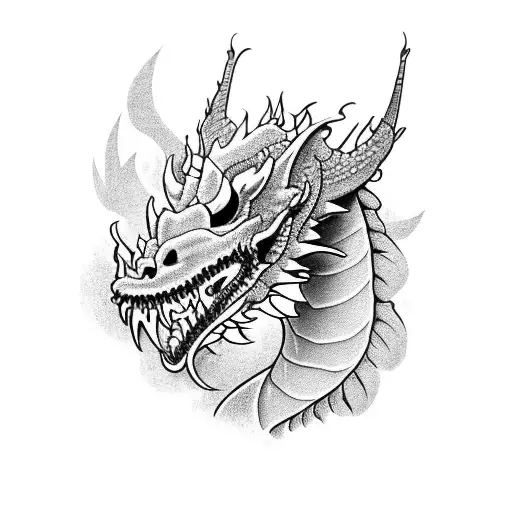From Hip To Leg Tattoo Dragon