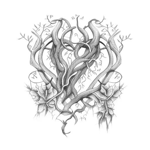 Overgrown Vines Around A Broken Heart
