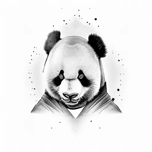 Panda Segurando Uma Garrafa De Whisky