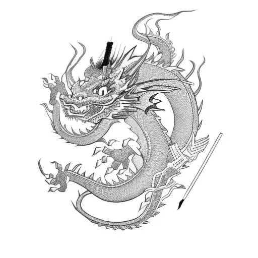 Geisha Dragon Samurai