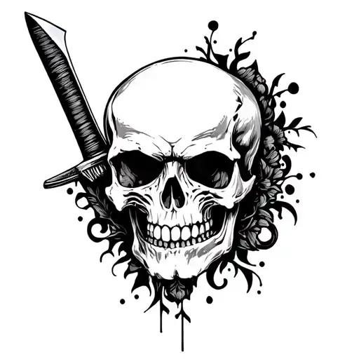 Skull And Knife