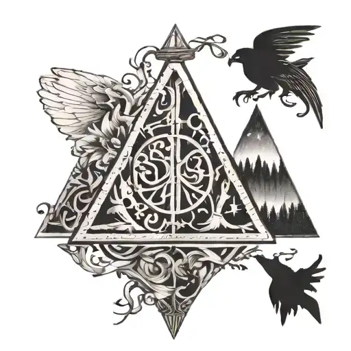Deathly Hallows And The Three Brothers Harry Potter Lettering Always