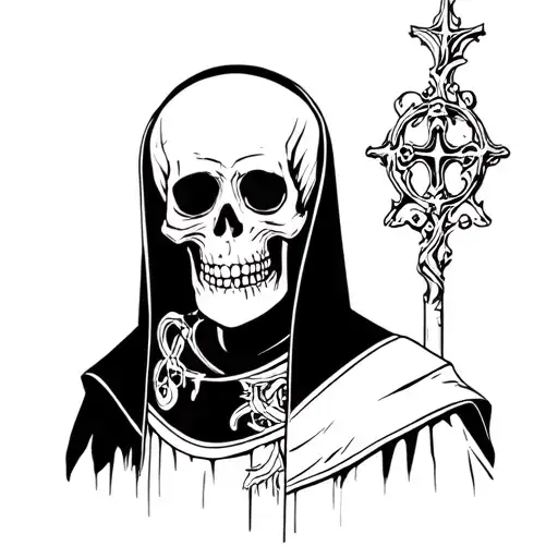 Skeleton In A Priest Robe