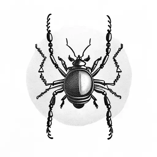 A Dog And A Beetle In A Scientific Illustration Style