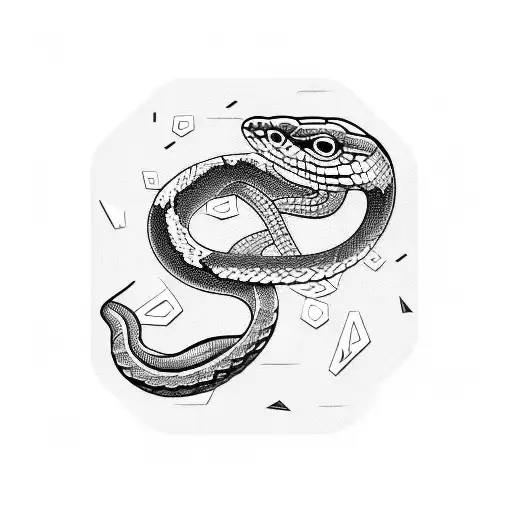 Snake Around Barbered Wire And Dollar Bills