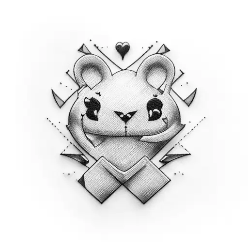 Simple Broken Heart With Stitches