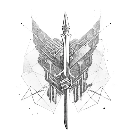 Lexa Holding A Sword In A Futuristic Cityscape