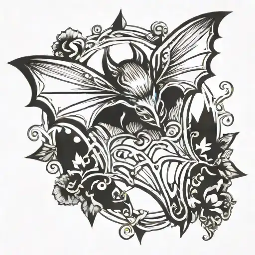 Bat In Traditional Style