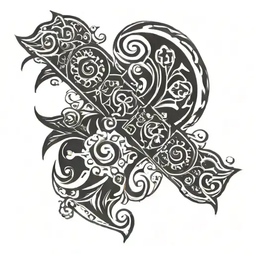 Nordic Symbols Right Sleeve Tattoo Icelandic Style