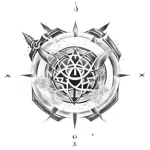 Fullmetal Alchemist Alchemy Circle With Aquarius Symbol Centred