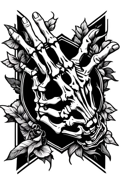 Hand Of Skeleton On Shoulder