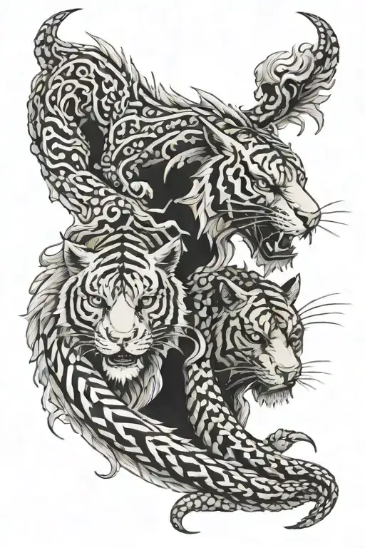 A Dragon And A Tiger Representing The Clients Parents