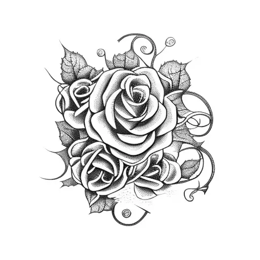 Flowers And Vines With A Snake