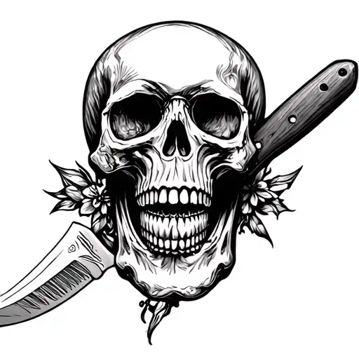 Skull And Knife