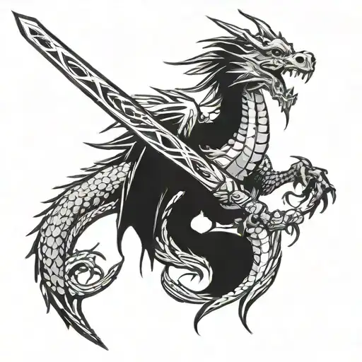 Sword And Dragon Wrapped